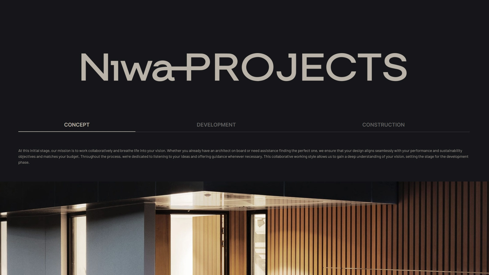 Web design for Niwa Projects